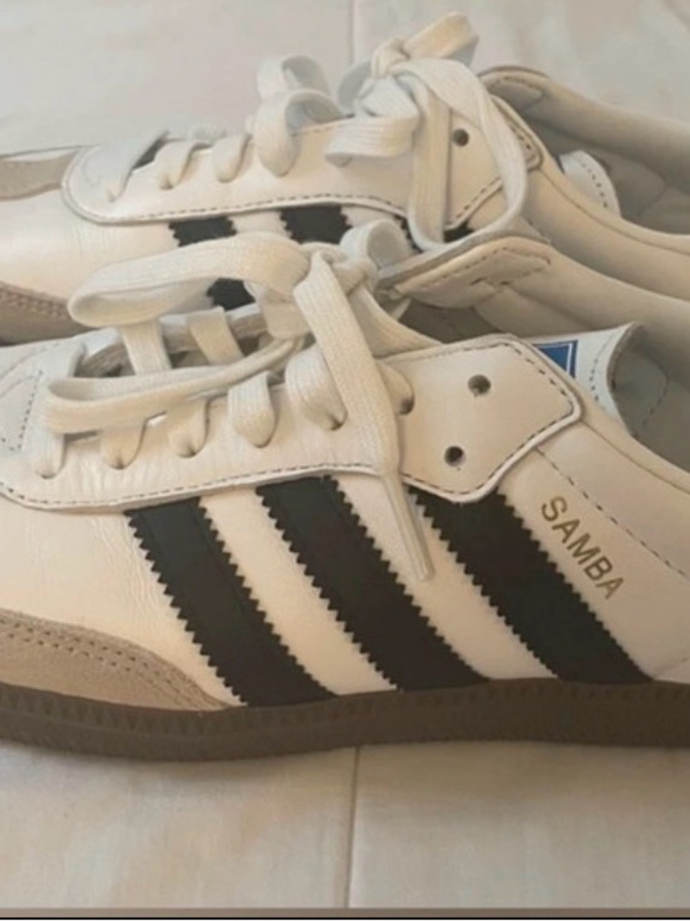 adidas Samba White and Black Low-Top Sneakers